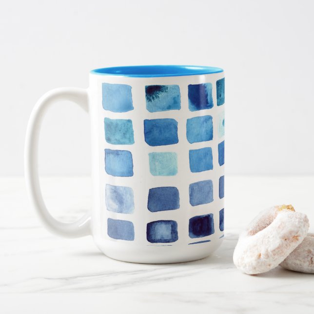 Tasse für blaue Wasserfarben (Mit Donut)
