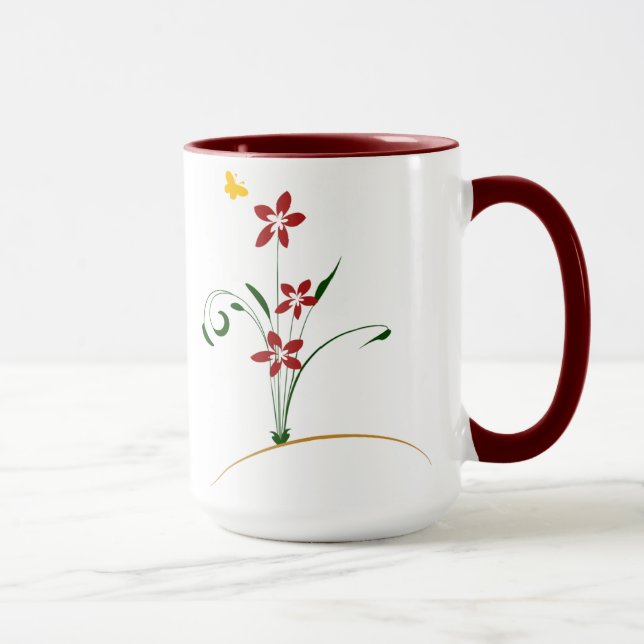 Tasse für Blumenmuster (Rechts)