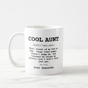 Tasse für Coole Tante in Schwarz und Weiß