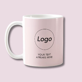 Tasse für das Logo des Unternehmens Blush Pink