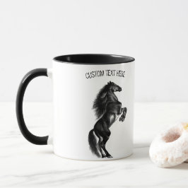 Tasse für das Schwarze Wildpferd mit eigenem Text