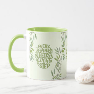 Tasse für den Beginn der Reise