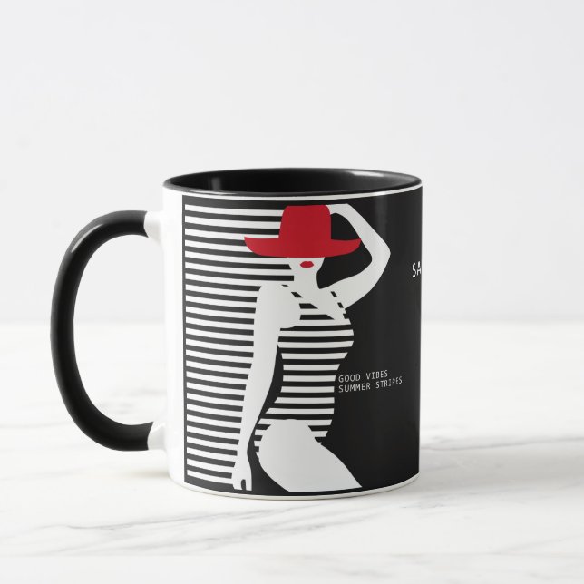 Tasse für den individuelle Name im Sommer (Links)