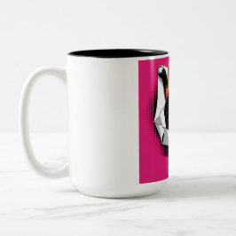 Tasse für den Kaffee in Schwarz und Orange