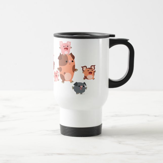 Tasse für den niedlichen Cartoon Pig Familie (Rechts)
