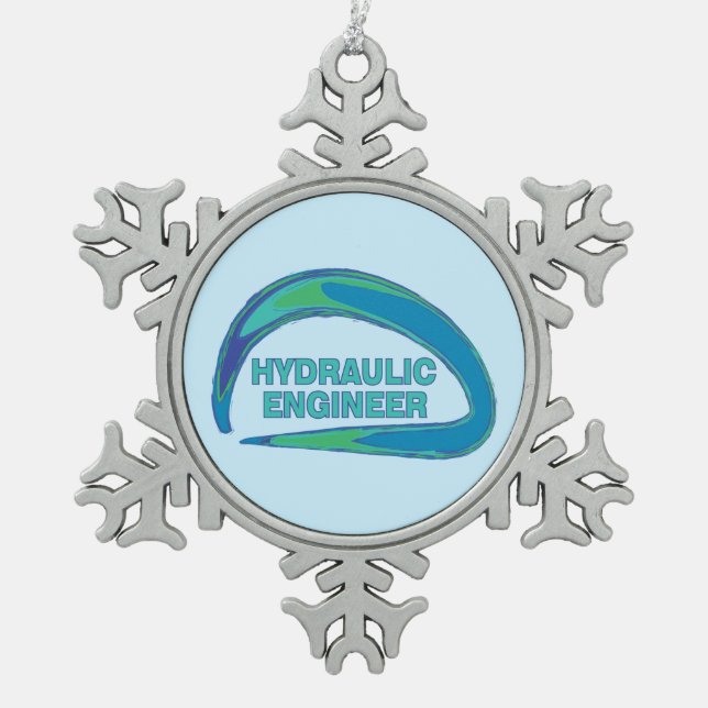 Tasse für die Blauwellenhydraulik Schneeflocken Zinn-Ornament (Vorderseite)