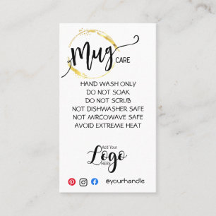 Tasse für die dezentrale Pflegekarte für kleine Un Visitenkarte