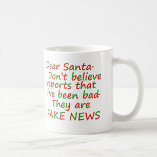 Tasse für die Neuigkeiten im Fake der Santa Naught