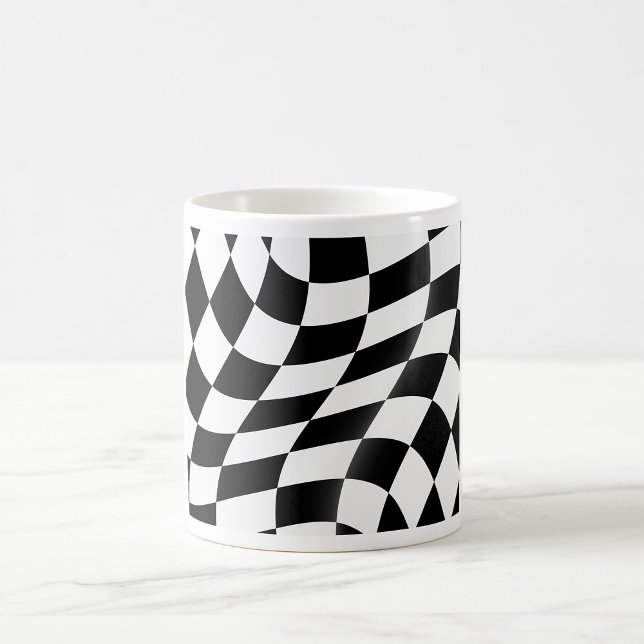 Tasse für die schwarz-weiß karierte Flagge (Von Creator hochgeladen)