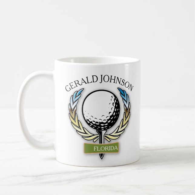 Tasse für die Vorlage für das Golfdesign (Links)