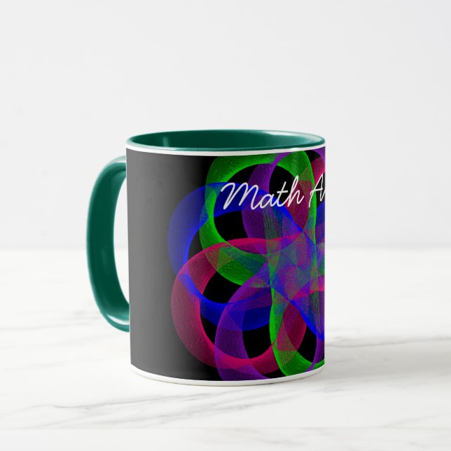 Tasse für Doppelschleife Geometric Math Art (Vorderseite Links)