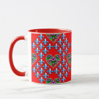 Tasse für farbenfrohe 3D Digital Art