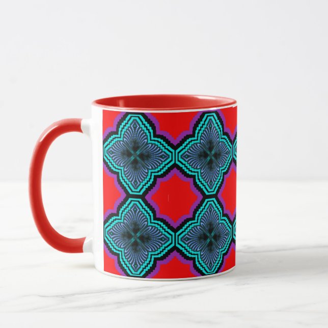 Tasse für farbenfrohe 3D Digital Art (Links)