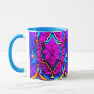 Tasse für farbenfrohe 3D Digital Art