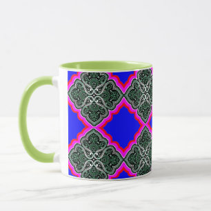 Tasse für farbenfrohe 3D Digital Art
