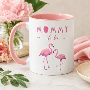 Tasse für Flamingo-Baby-Party "Bald Mama"