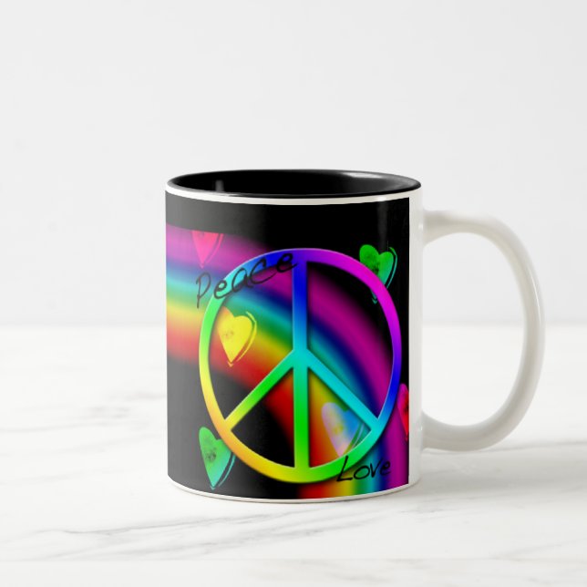 Tasse für Frieden und Liebe (Rechts)