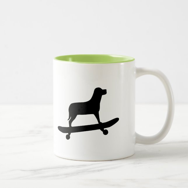 Tasse für Funny Hunde Skateboarding (Rechts)