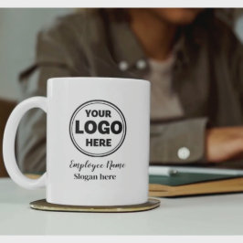 Tasse für große Mitarbeiter Slogan-Unternehmen Log