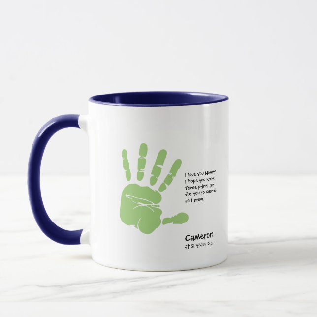 Tasse für Handdruckhanddruck der benutzerdefiniert (Links)