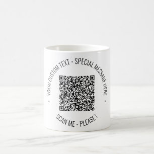 Tasse für Ihren QR-Code - Benutzerdefinierter Text