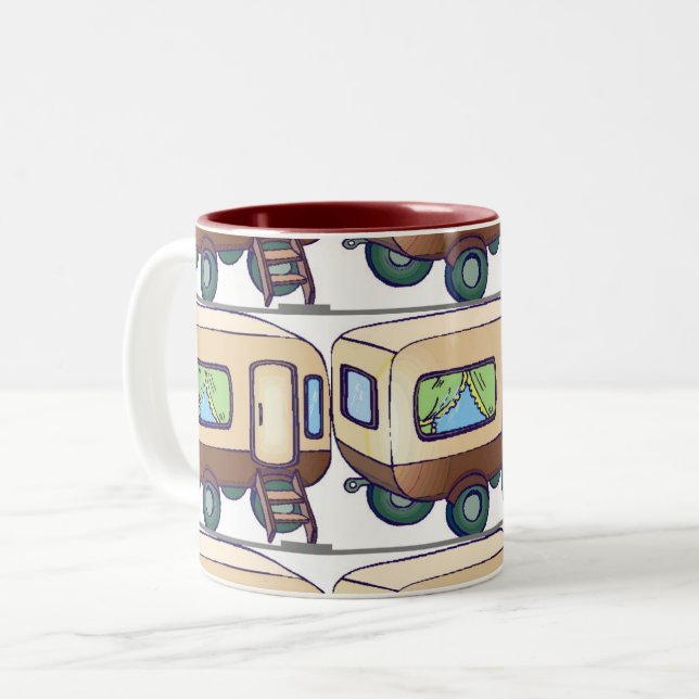 Tasse für Kaffee Caravan Camping Liebhaber der Fer (Vorderseite Links)