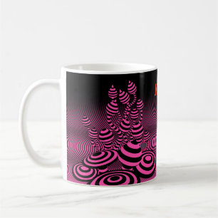 Tasse für Kaffee Neon Fuchsia Magic Pilze.