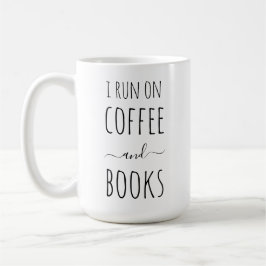 Tasse für Kaffee und Bücher