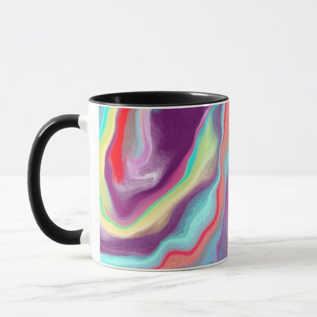 Tasse für lila und blaue Abstrakte Kunst (Links)