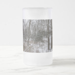 Tasse für Mattiertes Holzschneeglas