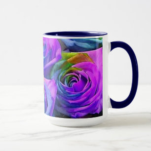 Tasse für mehrfarbige Rose