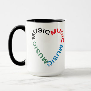 Tasse für Musiktext