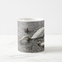 Tasse für niedliche Schwäne und Enten
