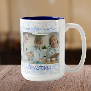 Tasse für Oma Florales Geschenk zum Feiertag