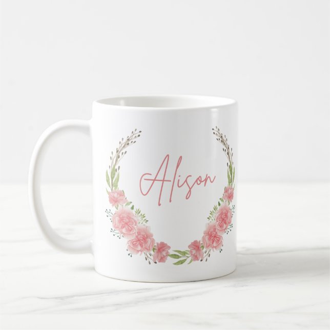 Tasse für Personalisierte Blumen (Links)