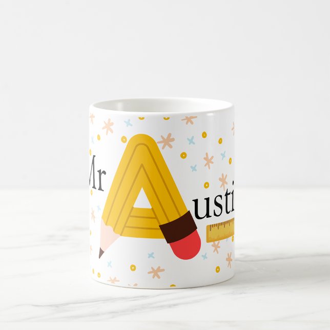 Tasse für personalisierte Lehrer - Bleistift anges (Von Creator hochgeladen)