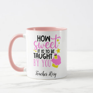 Tasse für personalisierte Lehrerbewertung Cupcake