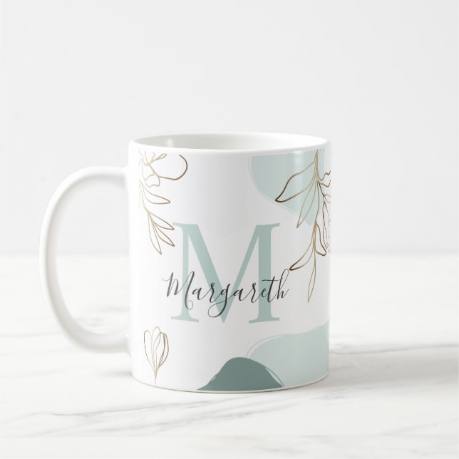 Tasse für Personalisierte Monogramm-Dream-Arbeitsa (Links)