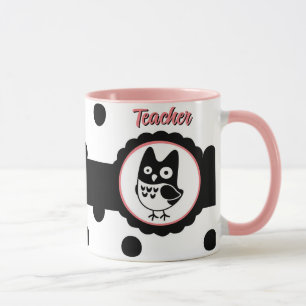 Tasse für personalisierte Owl-Lehrer