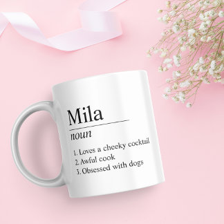 Tasse für Personalisierte und schwarze Namen