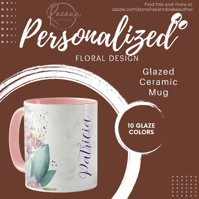 Tasse für personalisiertes Blumendesign Keramik (Von Creator hochgeladen)