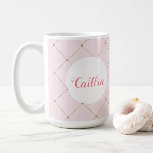 Tasse für Rosa und Goldprinzen (Mit Donut)