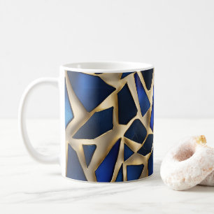 Tasse für Saphir und goldfarbene Risse