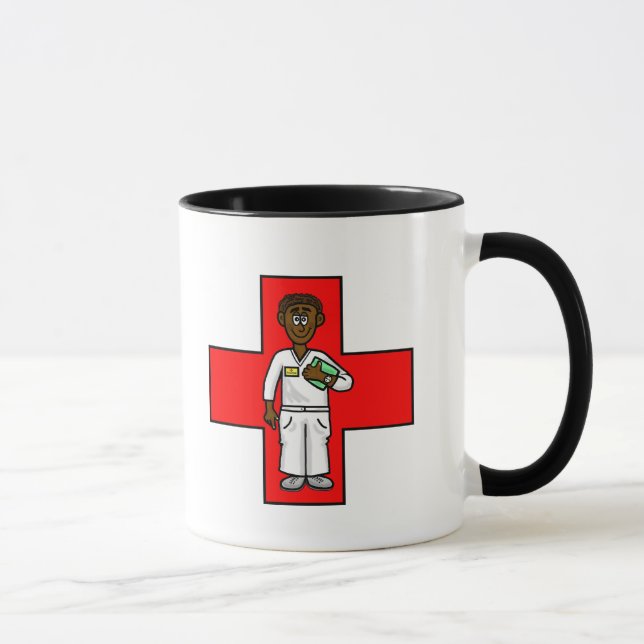 Tasse für Schwarze männliche Krankenschwester (Rechts)