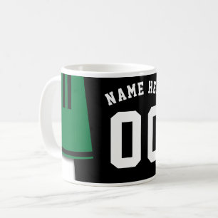 Tasse für Soccer Jersey, Black & Green