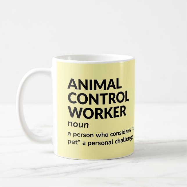 Tasse für Spaß der tierischen Kontrolle (Links)