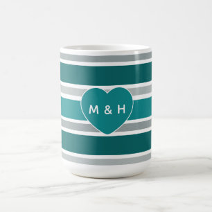 Tasse für Streifen und Herz