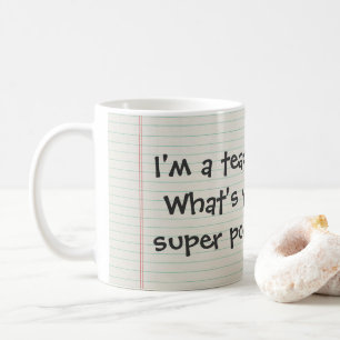 Tasse für Super-Power-Lehrer