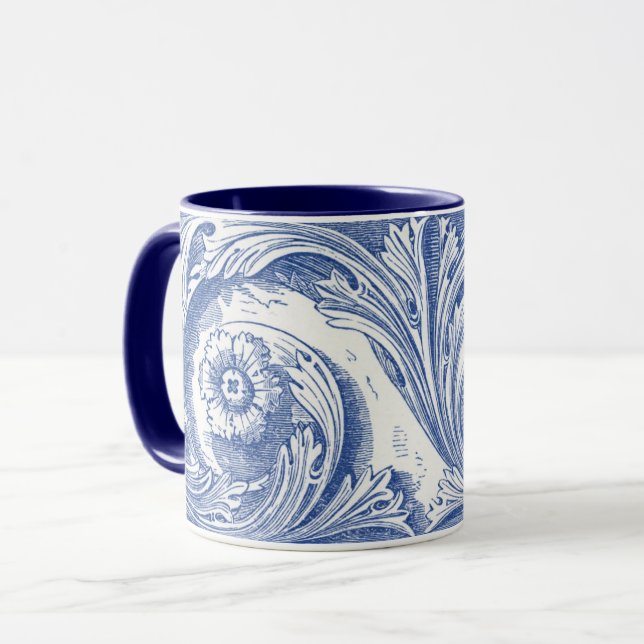 Tasse für Vintage Blume (Vorderseite Links)