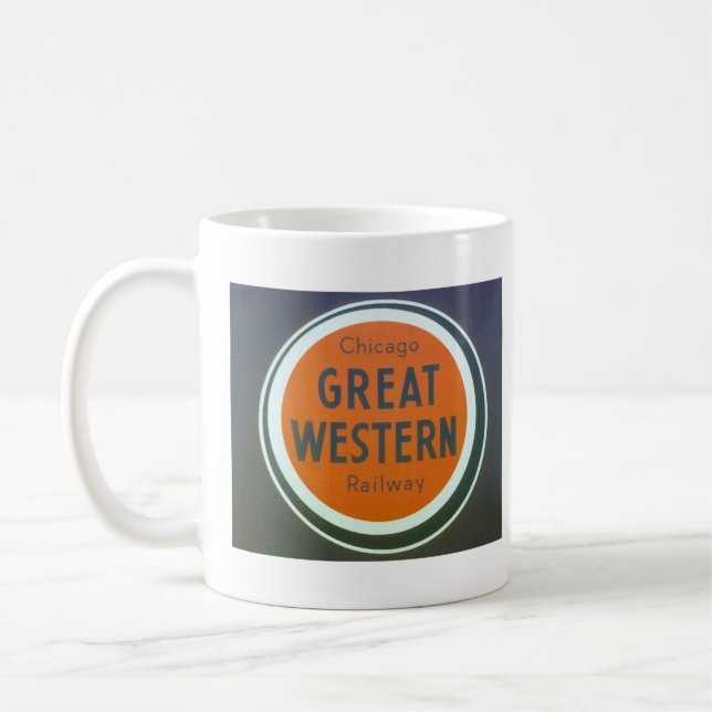 Tasse für Vintage Eisenbahnlogos (Links)